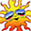 Draw Sun with Cool Sunglasses