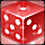 Red gamble dice icon