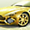 Golden foil cover for car