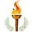 Website graphics template Olympic torch fire logo in Photoshop